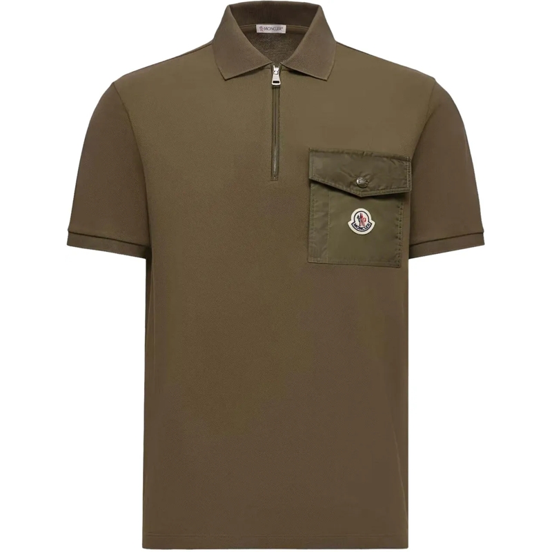 Moncler Polohemd Heren Ss Polo grün