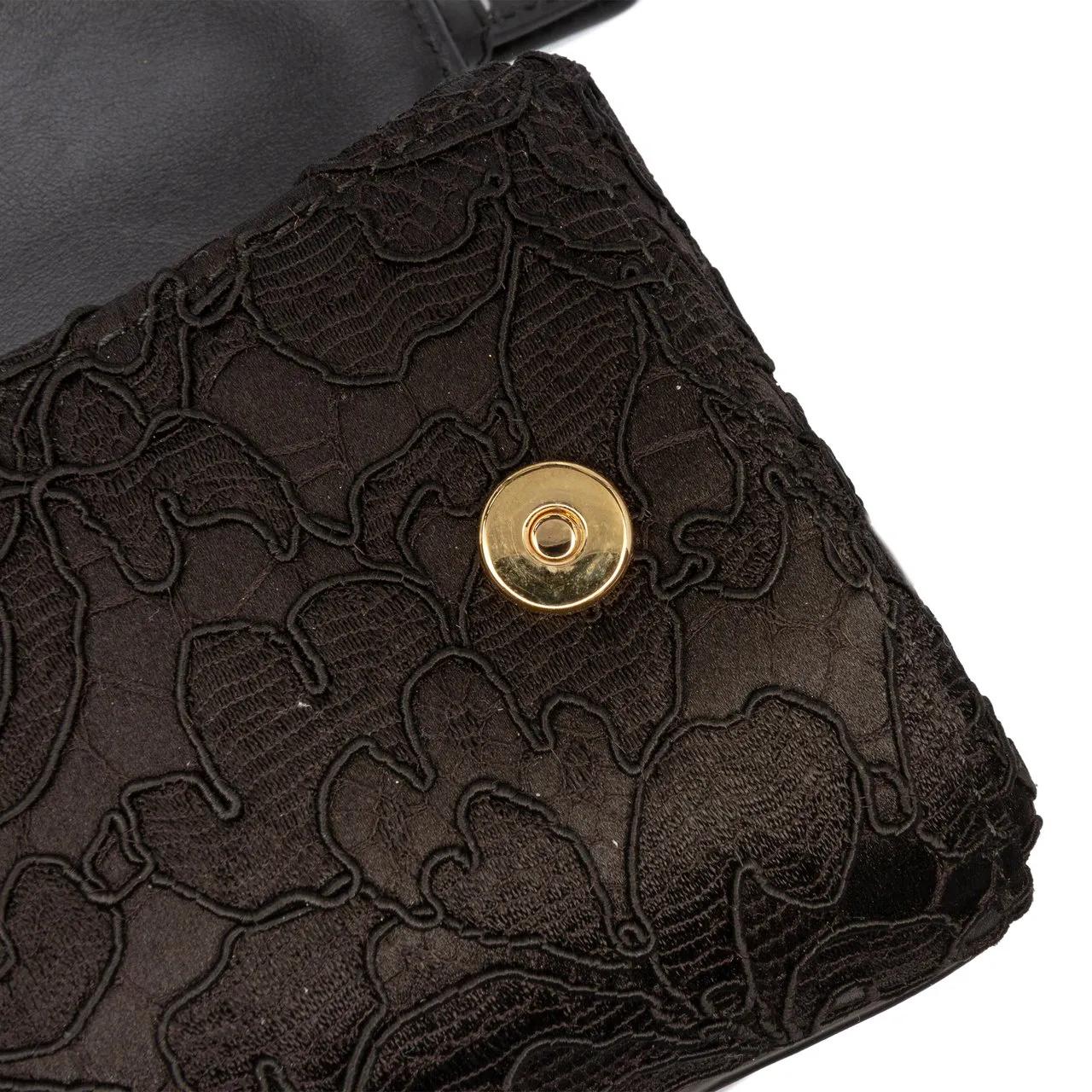 Thumbnail - Dolce&Gabbana Hobo Bags - Silk and Lace Crystal Embellished DG Flap Satchel - Gr. unisize - in Schwarz - für Damen
