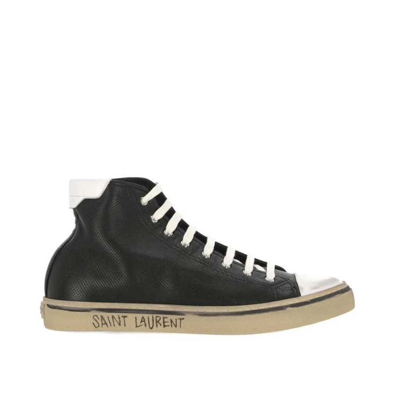 Saint Laurent Low-Top-Sneaker Malibu Leather Sneakers Black