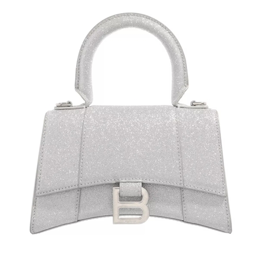 Balenciaga Hourglass Xs Handbag Silver Crossbody Bag