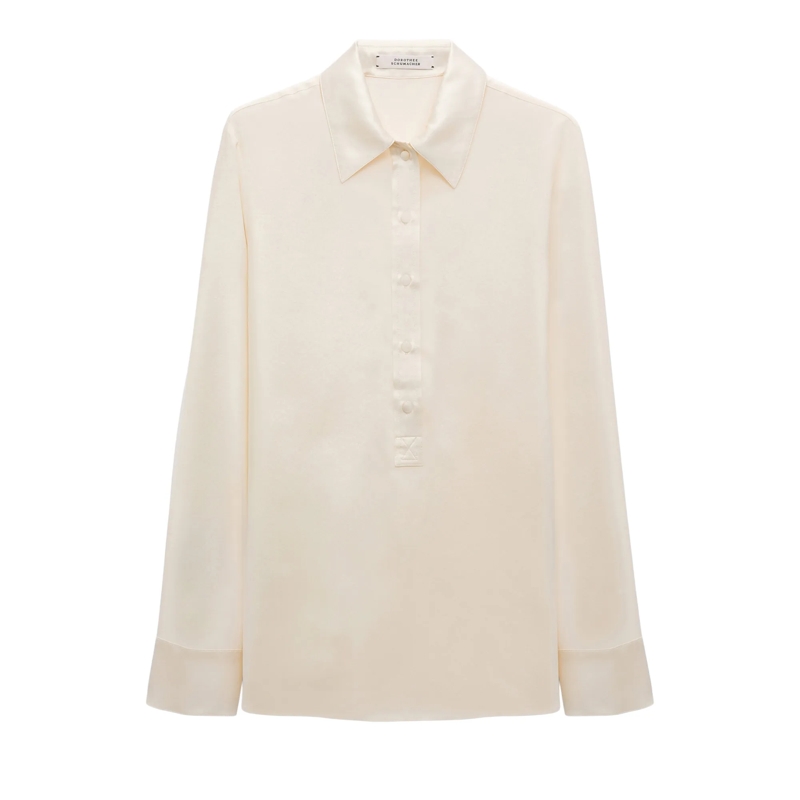 Dorothee Schumacher Top SENSE OF SHINE blouse eggshell