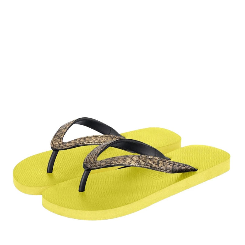 UZURII Flip Flops Zehentrenner Python Bronze hell-grün(Image 2)