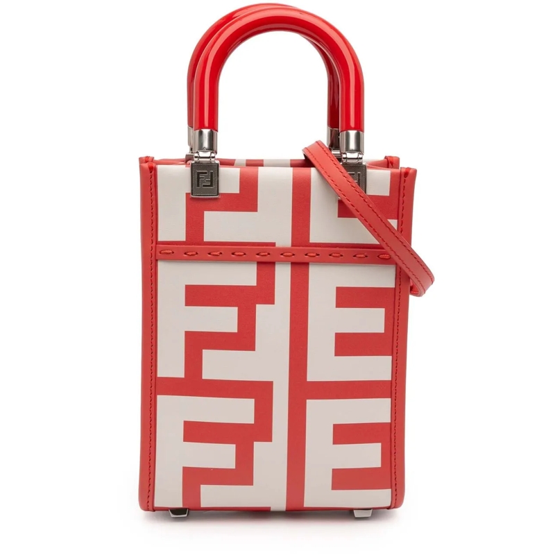 Fendi Schultertasche Marc Jacobs Mini Leather Sunshine Shopper Tote weiß