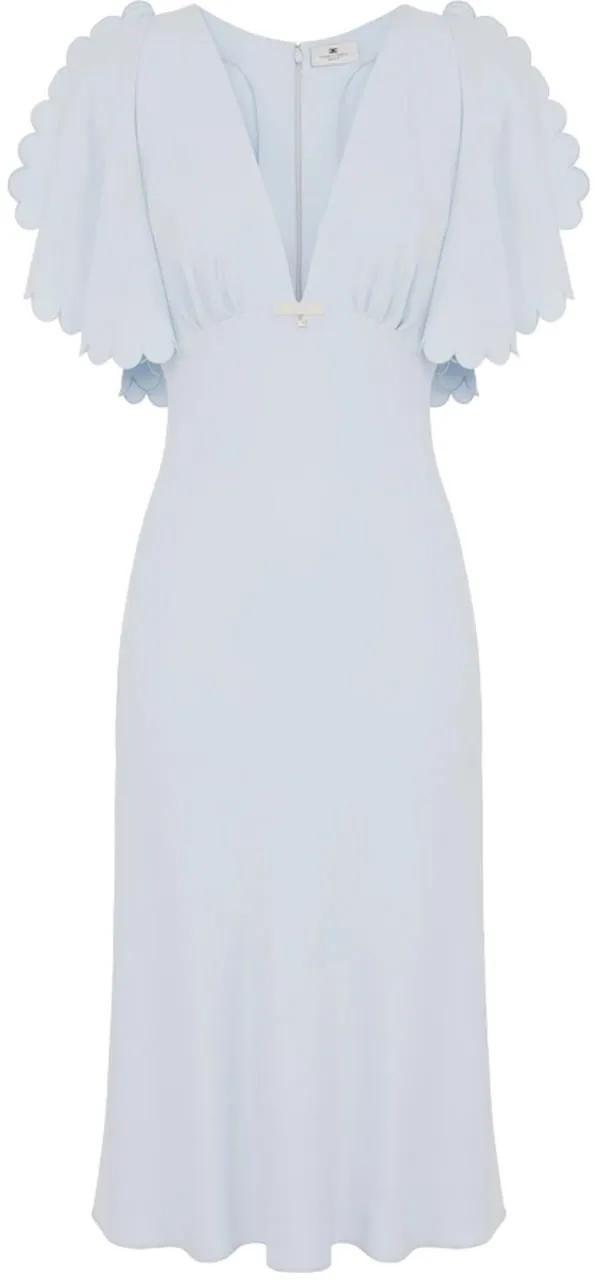 Thumbnail - Elisabetta Franchi - Light Blue Viscose Midi Dress - Größe 44 - blau