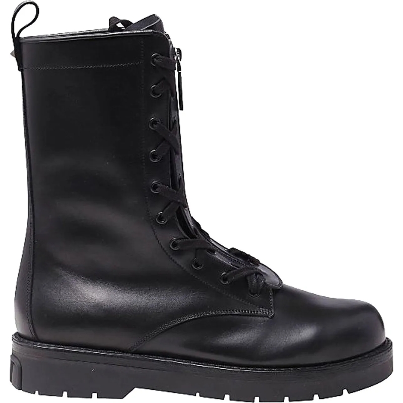 Valentino Garavani Bottes Valentino Garavani Combat Leather Boots schwarz