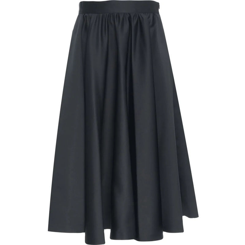 Max Mara Midirock Midi skirt 'Farneto' schwarz