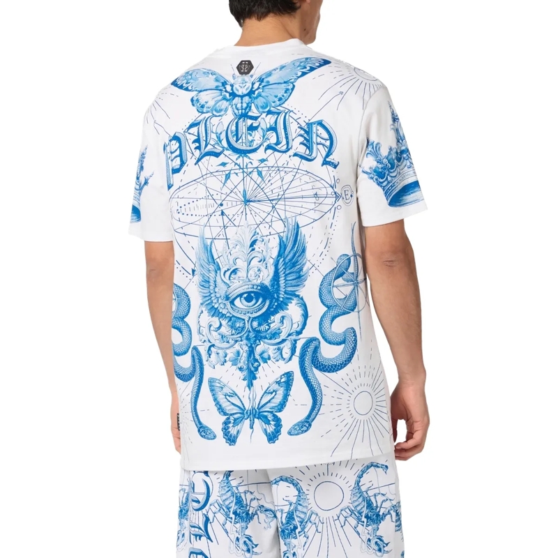 Philipp Plein T-Shirt Round Neck T-Shirt Tattoo weiss(Image 2)