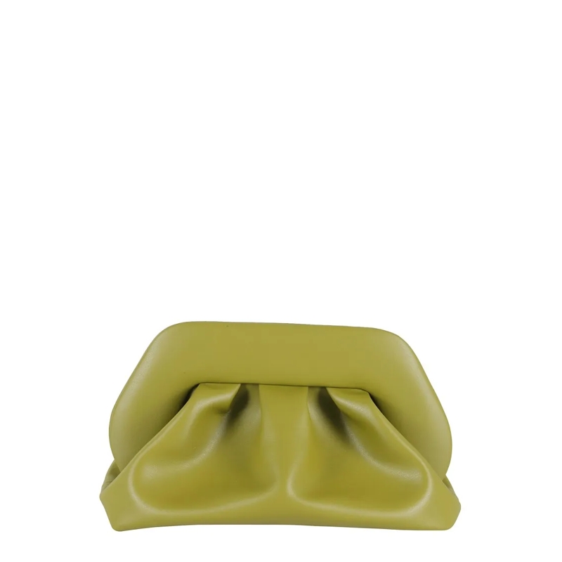 Themoirè Pochette Slouchy Vegan Bag With Gathered Design Gold