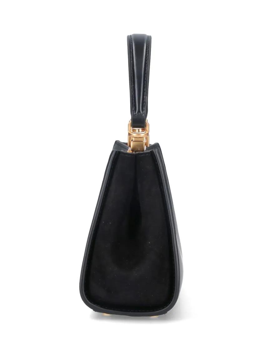 Thumbnail - Tory Burch Hobo Bags - Bauletto Mini 'Eleanor' Handbag With Suede Panels - Gr. unisize - in Schwarz - für Damen