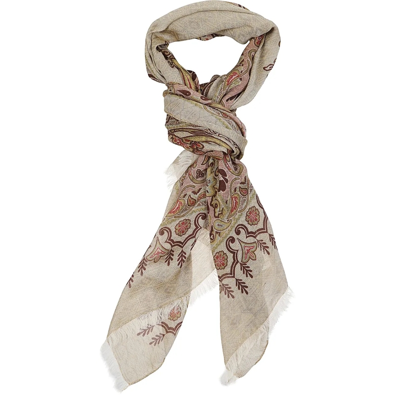Etro Écharpe en laine Scarf Brown braun