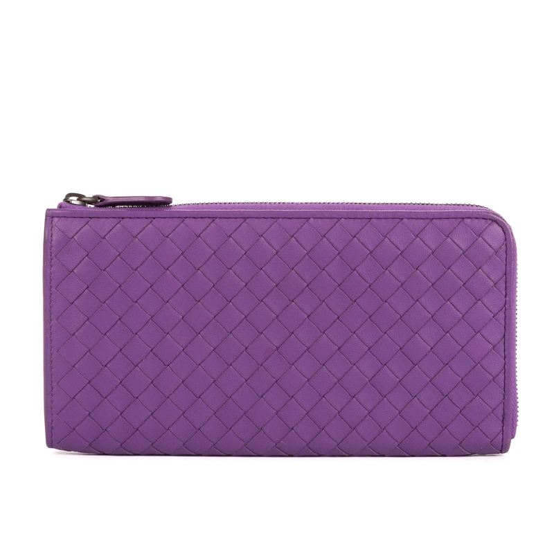 Bottega Veneta Crossbody Bag Intrecciato Zip Wallet lila