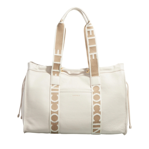 Coccinelle Coccinelle2Day Signature Lambskin White Tote