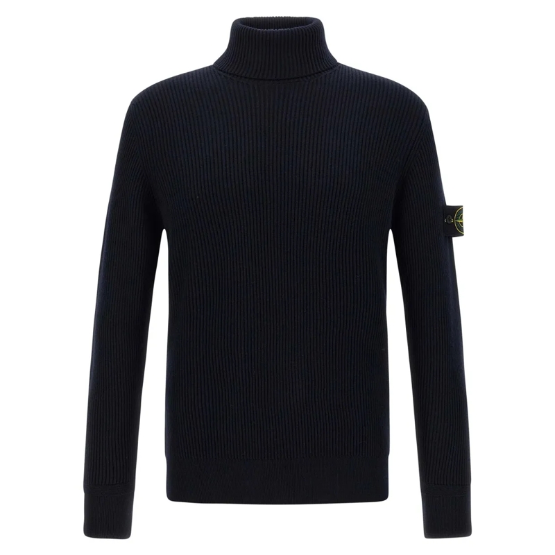 Stone Island Pull Ribbed Sweater Black