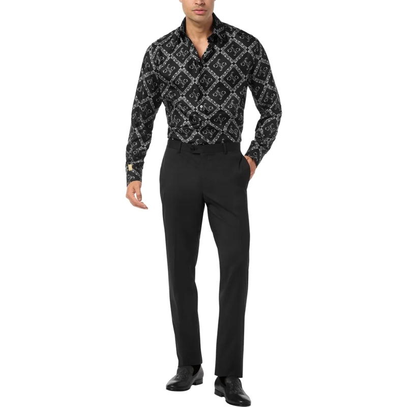 BILLIONAIRE Hemd Hemd Goldschnitt Ls Monogram schwarz(Image 3)