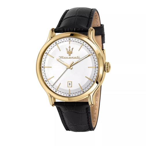 Maserati Watch Epoca 42mm 3H White/Silver and Black Quartz Horloge