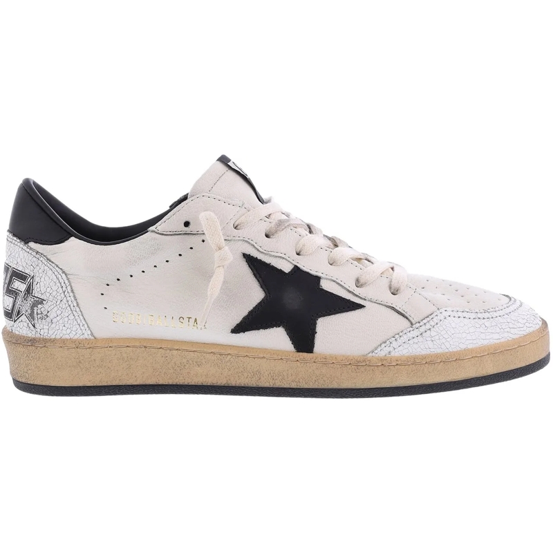 Golden Goose Lage-top sneaker Ballstar Nappa Upper Leather Star And Heel Crack T White