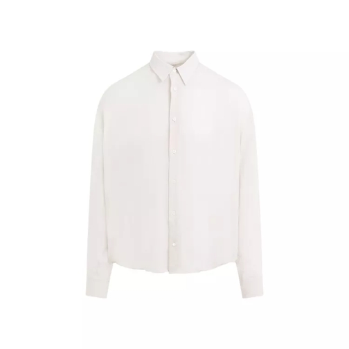 AMI Paris White Viscose Boxy Fit Shirt White 