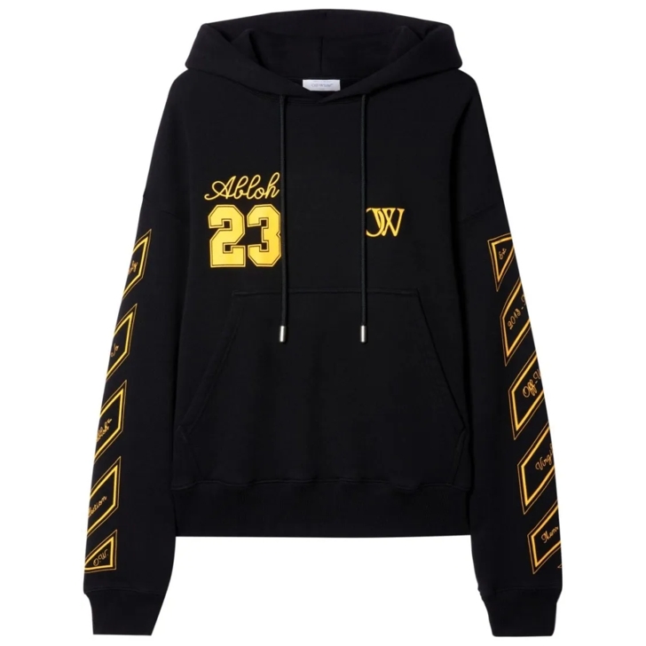 Off white hoodie zwart hotsell