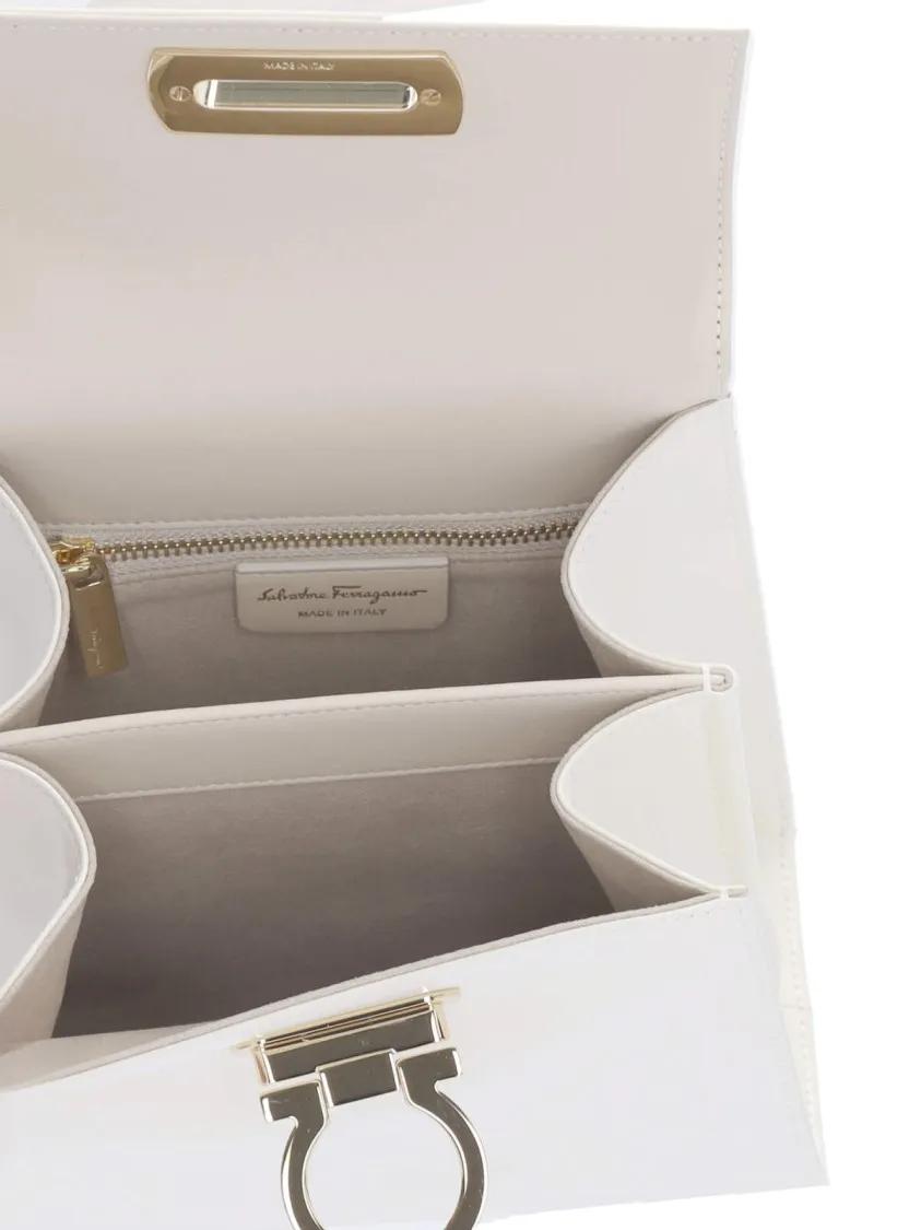 Salvatore Ferragamo Crossbody bags Iconic S Handbag – Off-White in wit