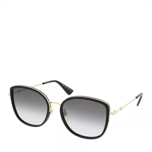 Gucci GG0606SK 56 Black/Gold/Grey Sonnenbrille