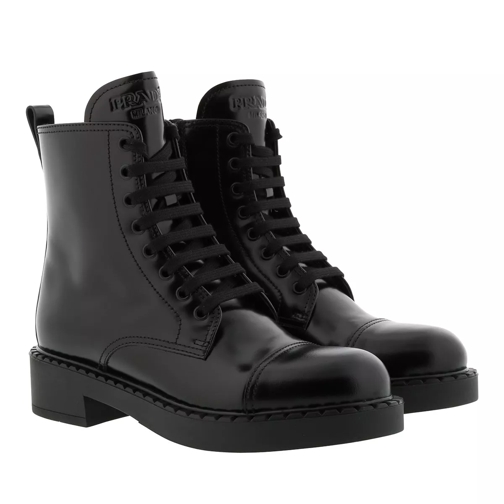 Prada Medium Ankle Boot Leather Black Stiefelette