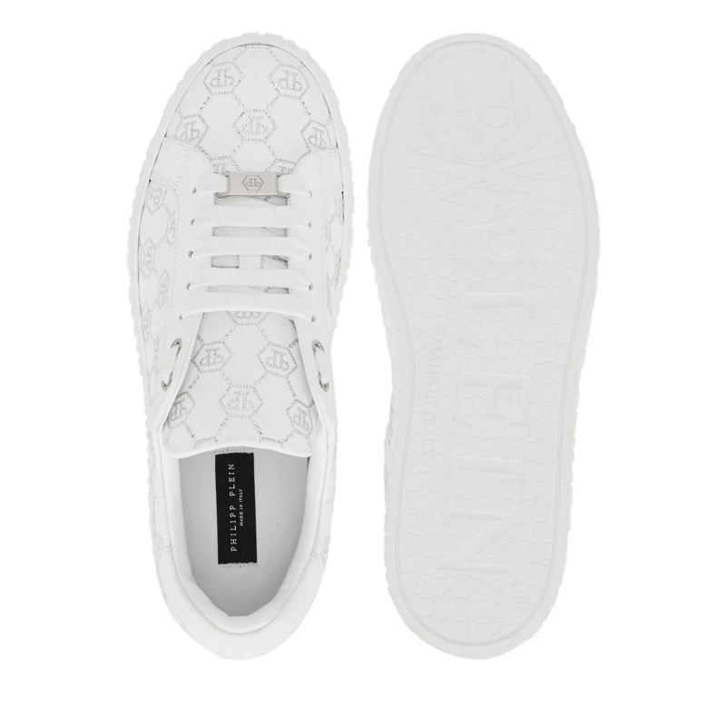 Philipp Plein Low-Top-Sneaker Entdecken Sie die Einzigartigkeit dieser funkelnde weiss(Image 4)