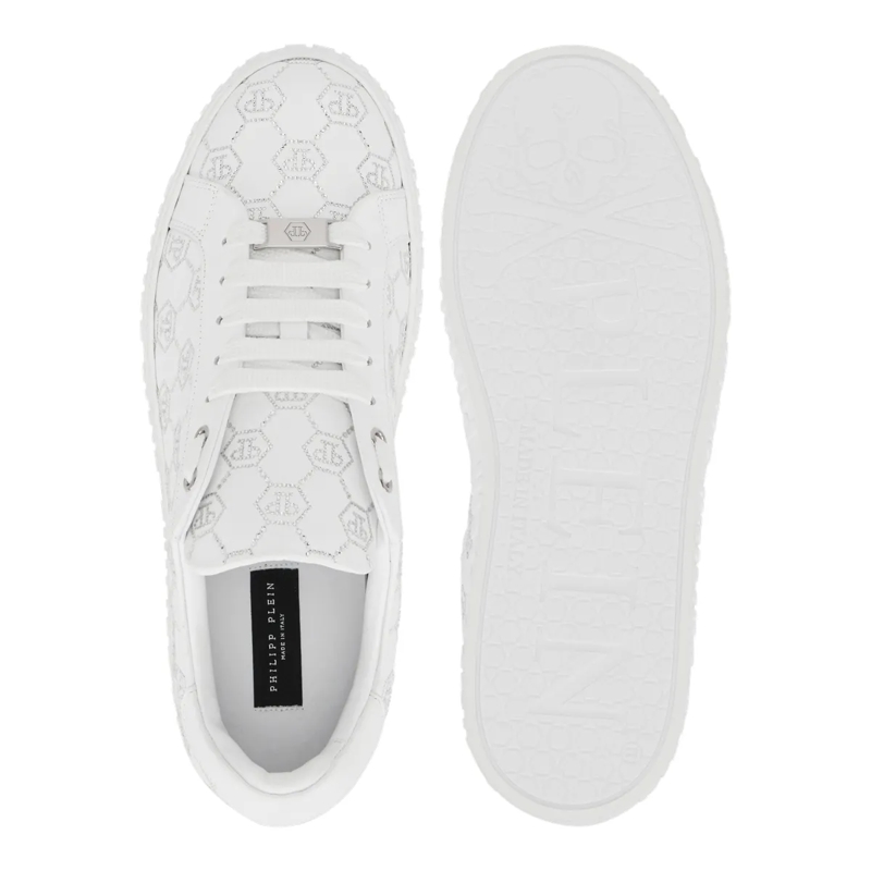 Philipp Plein Low-Top-Sneaker Entdecken Sie die Einzigartigkeit dieser funkelnde weiss(Image 4)