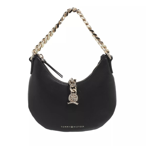 Tommy Hilfiger Chain Leather Mini Crossover Black Crossbody Bag