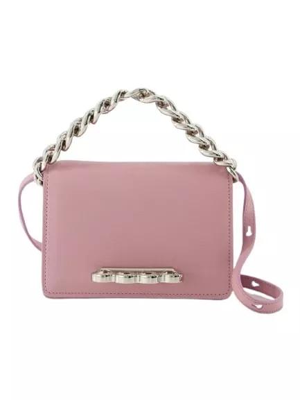 Alexander McQueen Crossbody Bags - Four Ring Mini Bag  - Pink Antique - Leather - Gr. unisize - in Rosa - für Damen