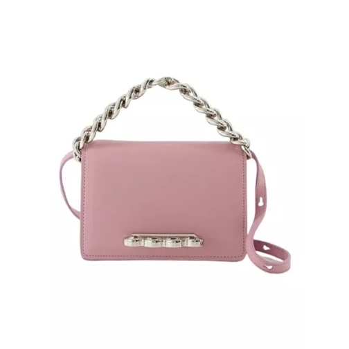 Alexander McQueen Four Ring Mini Bag  - Pink Antique - Leather Pink Borsa a tracolla