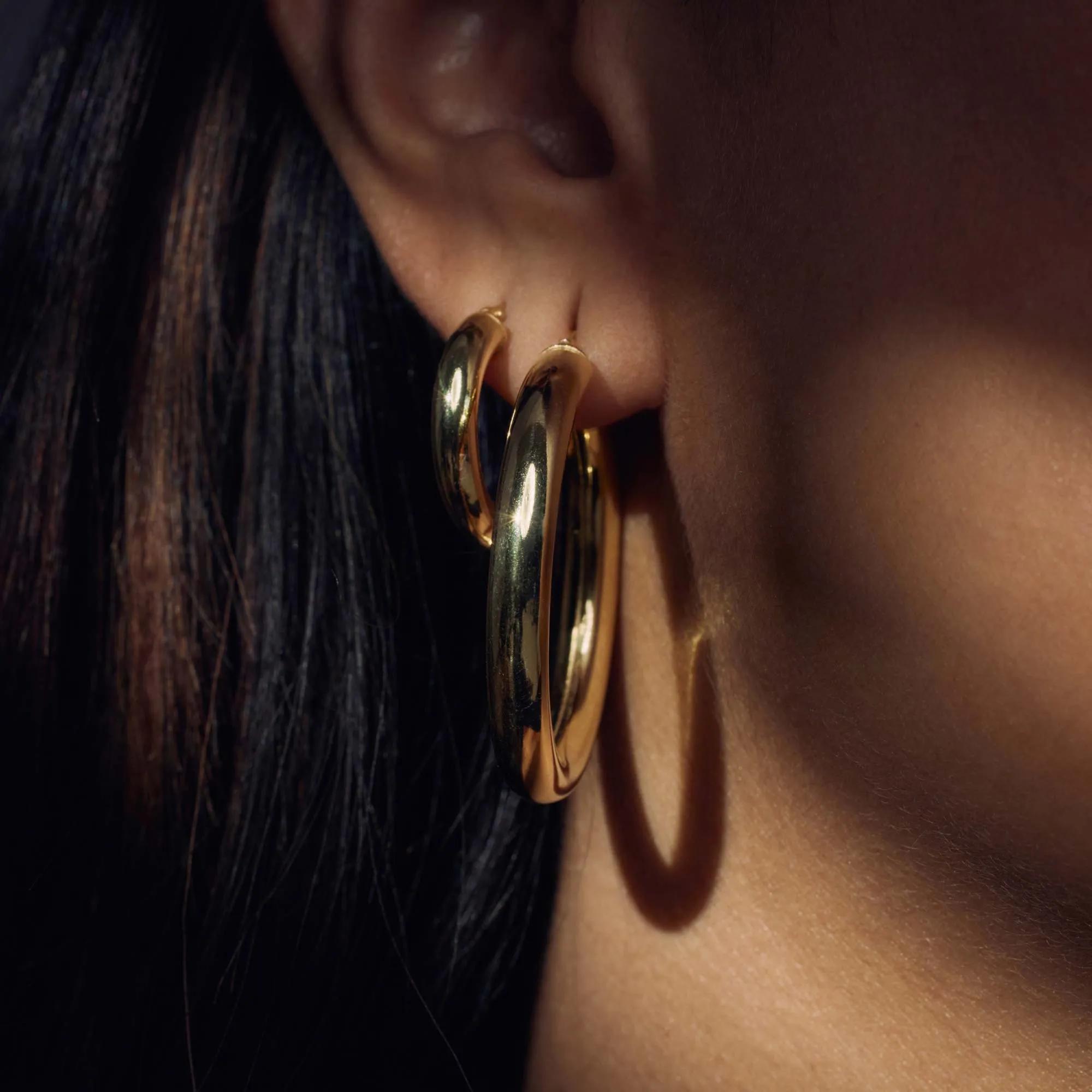 Thumbnail - Parte Di Me Ohrringe - Bibbiena Poppi Casentino 925 hoop earrings - Gr. unisize - in Gold - für Damen
