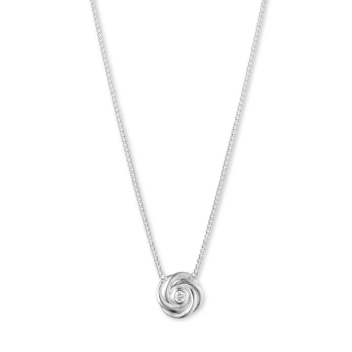 Lauren Ralph Lauren Necklace 14" Knot Silver/Diamond Medium Halsketting