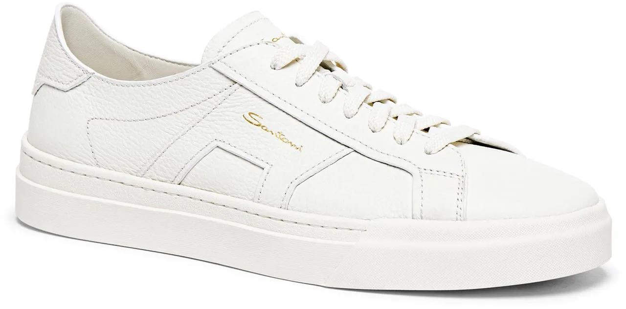 Thumbnail - Santoni Low-Top Sneaker - Men's leather sneaker - Gr. UK_8_5 - in Weiß - für Damen