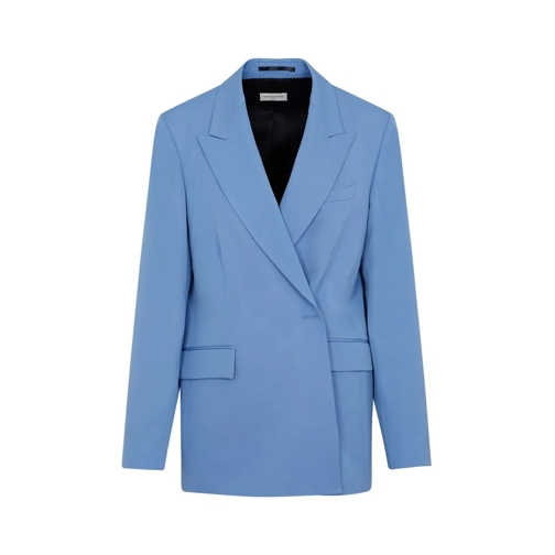 Dries Van Noten Light Blue Wool Beno Jacket Blue Blazer