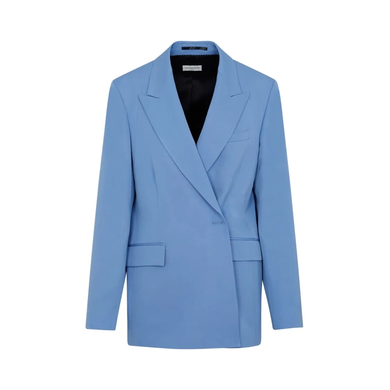 Dries Van Noten Blazer Light Blue Wool Beno Jacket Blue