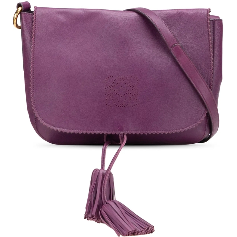 Loewe Schultertasche Nappa Anagram Tassel Crossbody lila