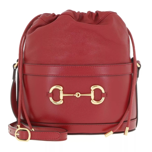Gucci Horsebit Bucket Bag Red Bucket Bag