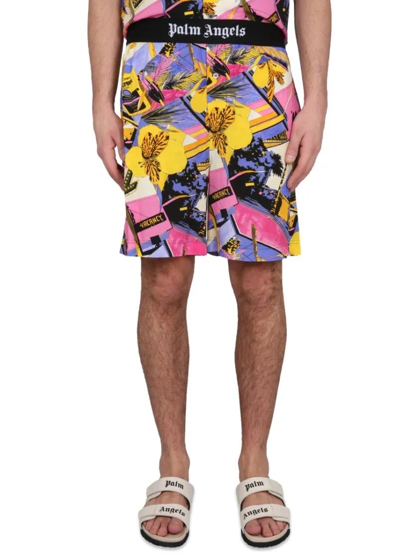 Thumbnail - Palm Angels - Miami Bermuda Shorts - Größe S - multi