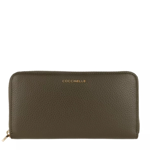 Coccinelle Metallic Soft Zip Purse Evergreen Continental Wallet-plånbok