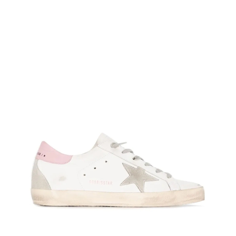 Golden Goose Low-Top-Sneaker Distressed Low-Top Sneakers With Grey Star Detail White