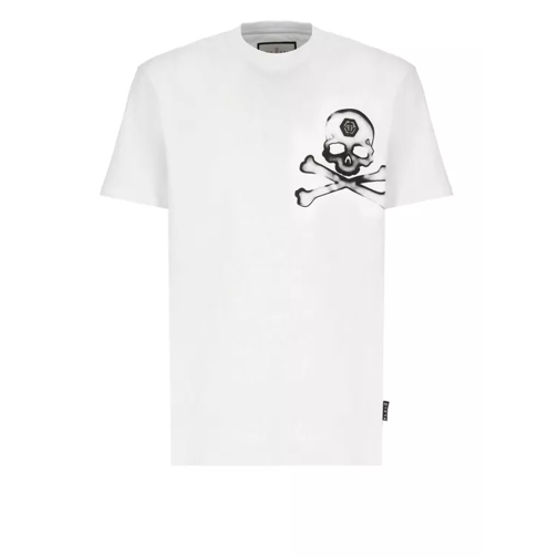 Philipp Plein Round Neck Ss Gothic Plein T-Shirt White 