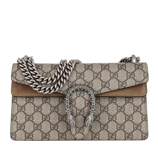 Gucci Dionysus Small Shoulder Bag GG Supreme Beige/Ebony/Taupe Crossbody Bag