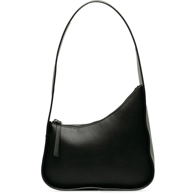 The Row Sac à bandoulière Leather Half Moon Shoulder Bag schwarz