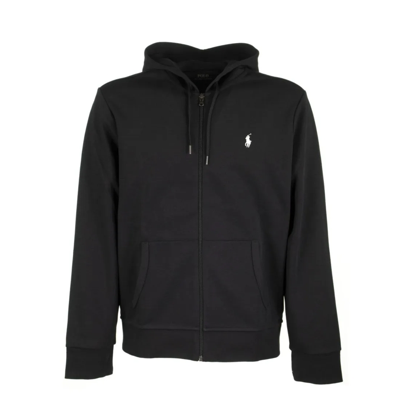 Polo Ralph Lauren  Double-Knitted Full-Zip Hoodie With Signature Embr Black