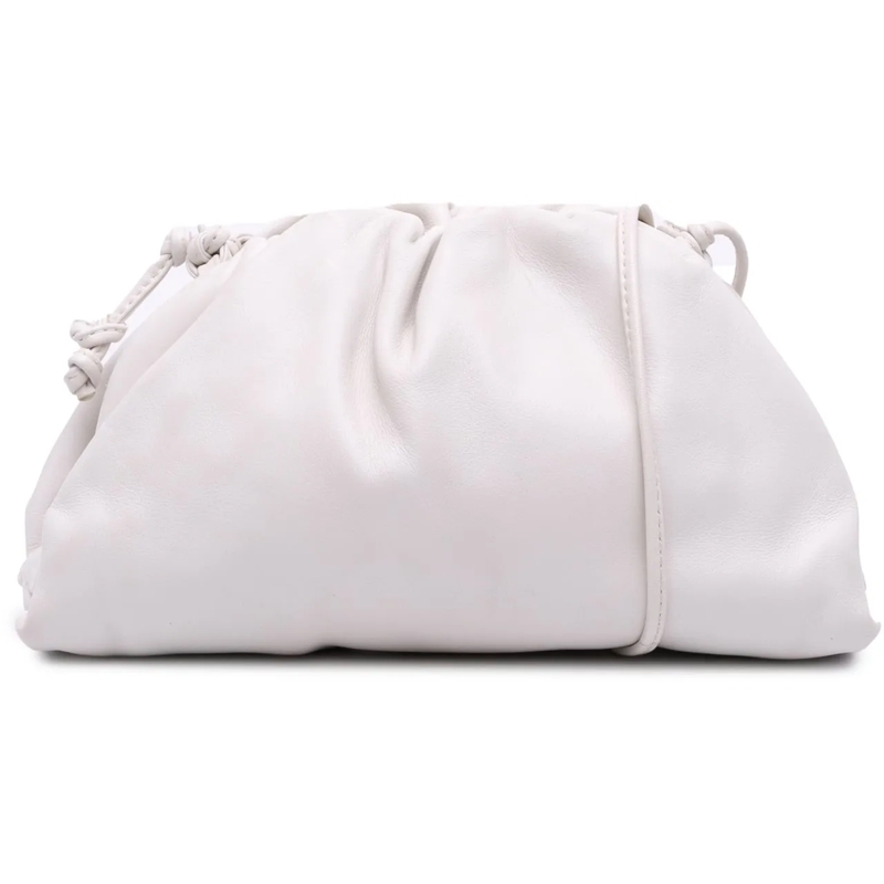 Bottega Veneta Schultertasche Lambskin The Mini Pouch Crossbody weiß