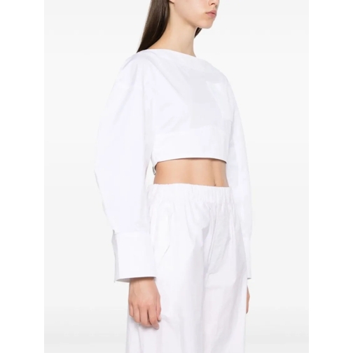 Jacquemus Chemises Cropped White Shirt White (Image 2)