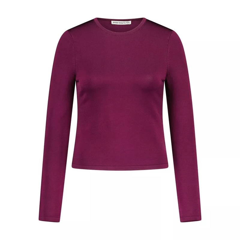 DRYKORN  Langarmshirt Anetka aus feinem Strick Lila