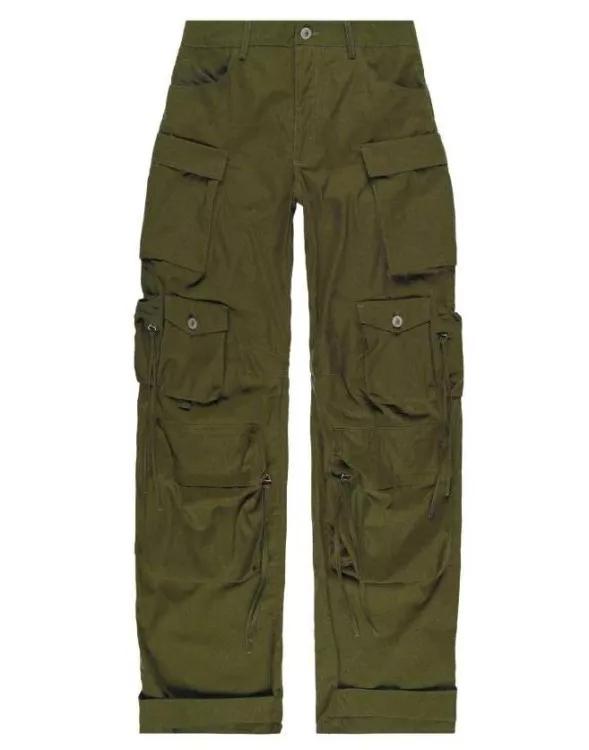 The Attico Wide Leg Cargo Pockets Green