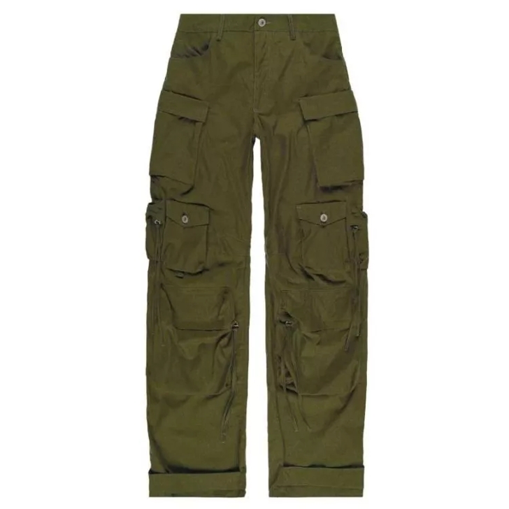 The Attico Wide Leg Cargo Pockets Green