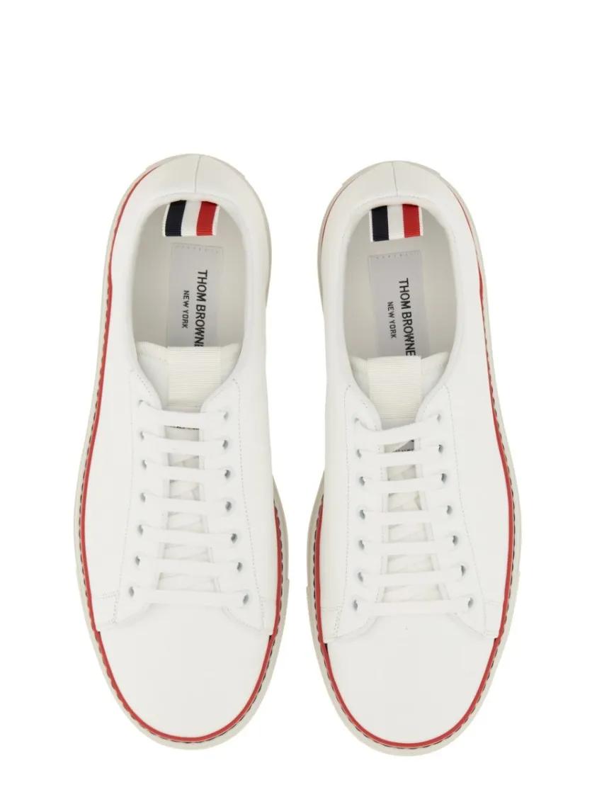Thumbnail - Thom Browne Low-Top Sneaker - Tennis Sneaker - Gr. 7 - in Weiß - für Damen